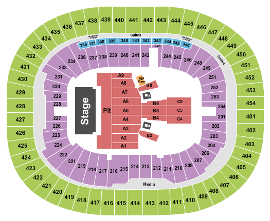 BC Place Stadium Guns N' Roses Seating Chart